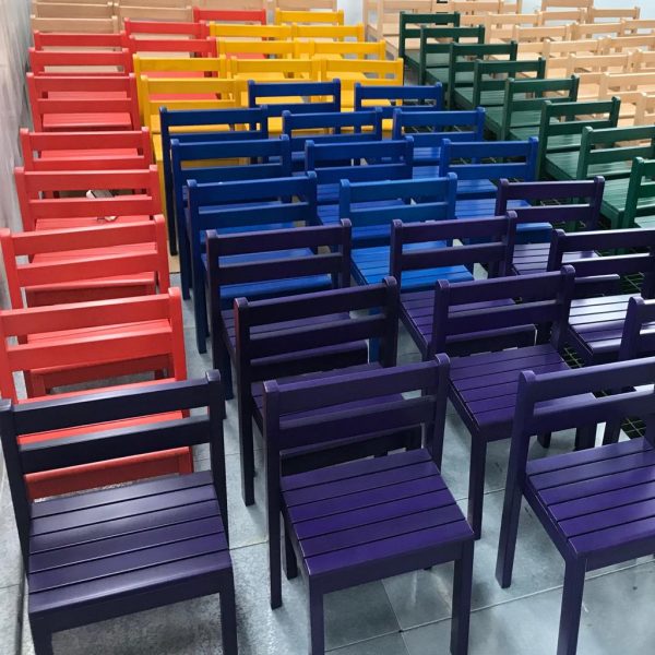 solid steam beech chairs kindergarten